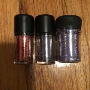 MAC glitter—2 of them are from a limited collectio
